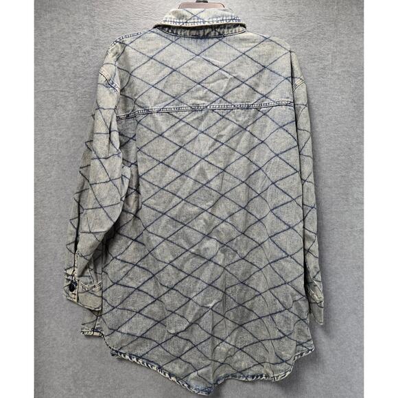 NEW Davi & Dani Bella Quilted Denim Jacket Size Medium - Picture 5 of 5